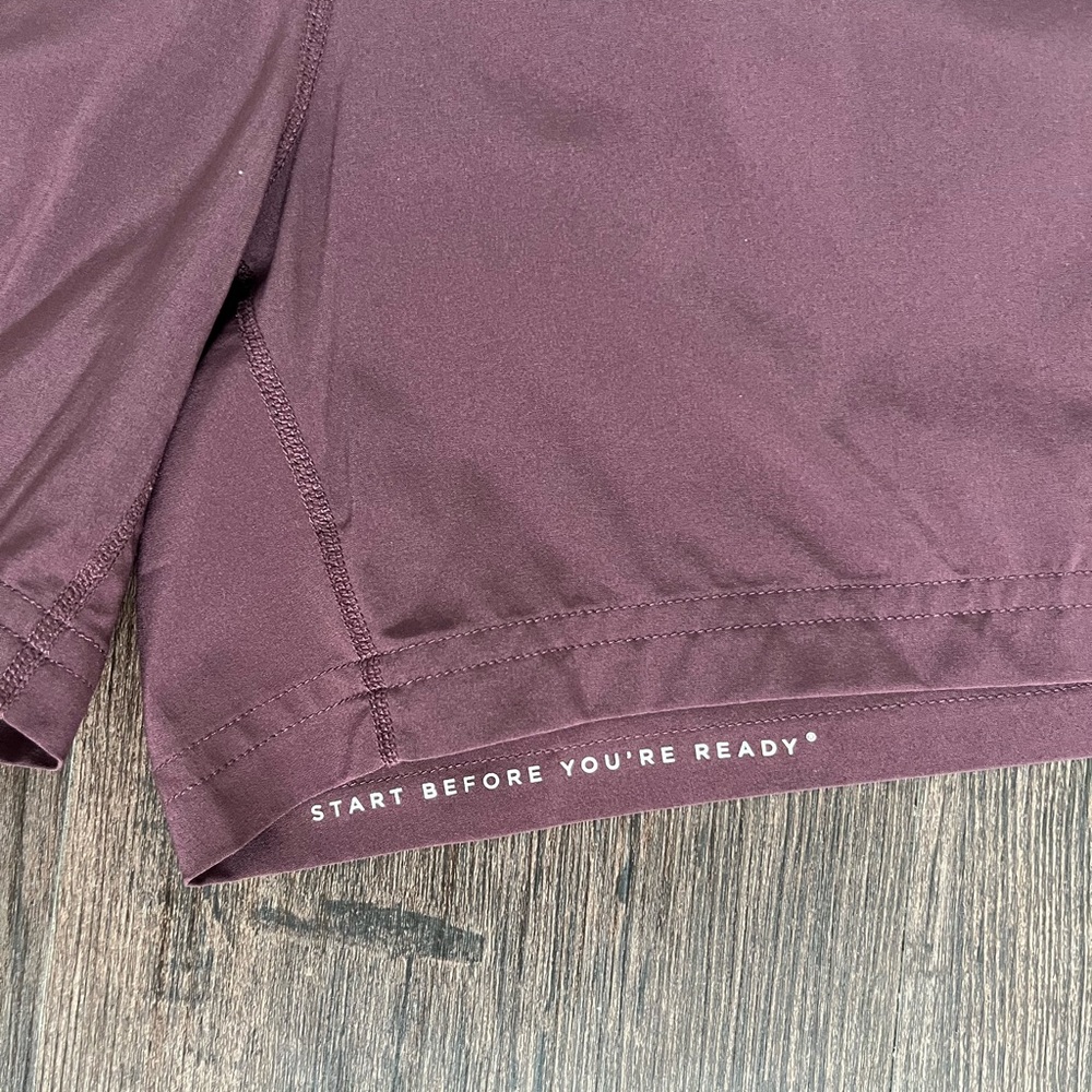 4 | FOURLAPS || MEN RUNNING SHORTS W/LINER || BURGUNDY AND BLACK - Picture 4 of 10